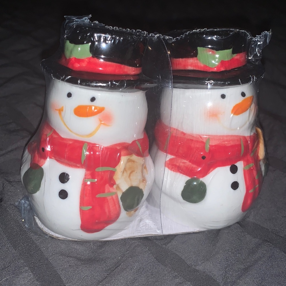 Vintage, Snowman Salt & Pepper Shakers, Never Used,